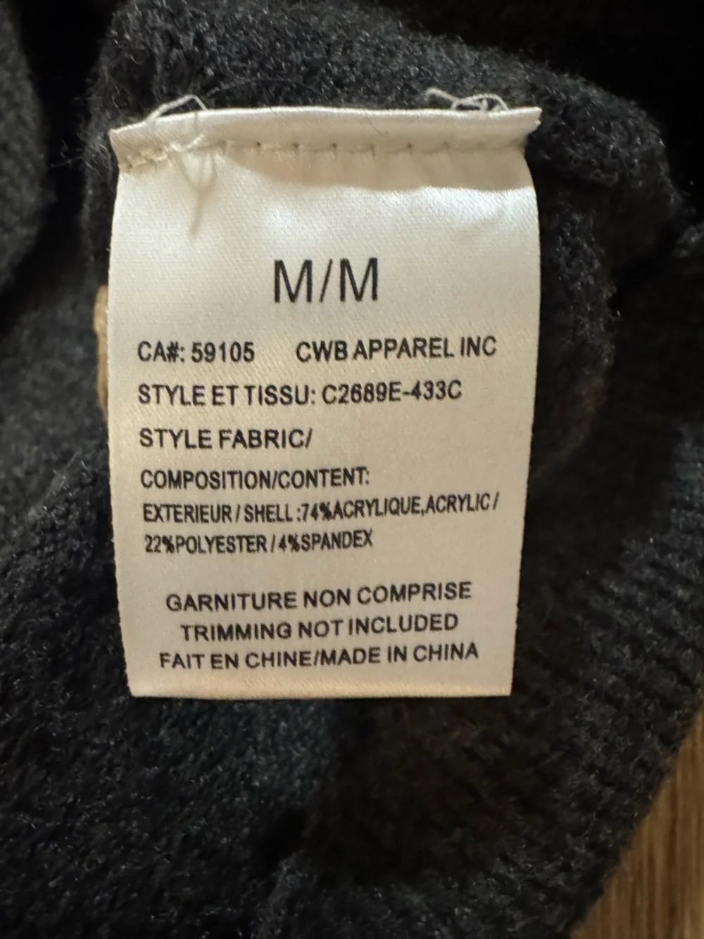 CHARLIE B Charcoal Crewneck Sweater with Multicolor Floral Embroidery - Picture 10 of 11